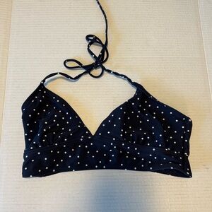 GAP large Navy Polka Dot Bikini Top women’s swim beach pool swimsuit